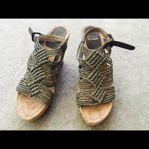 Stuart Weizman Cork Wedges NWOT